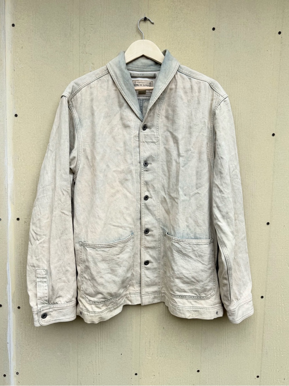 DOUBLE RL SUPPLY CO Ralph Lauren SUNWASHED DENIM CHORE JACKET MENS XL EXCELLENT